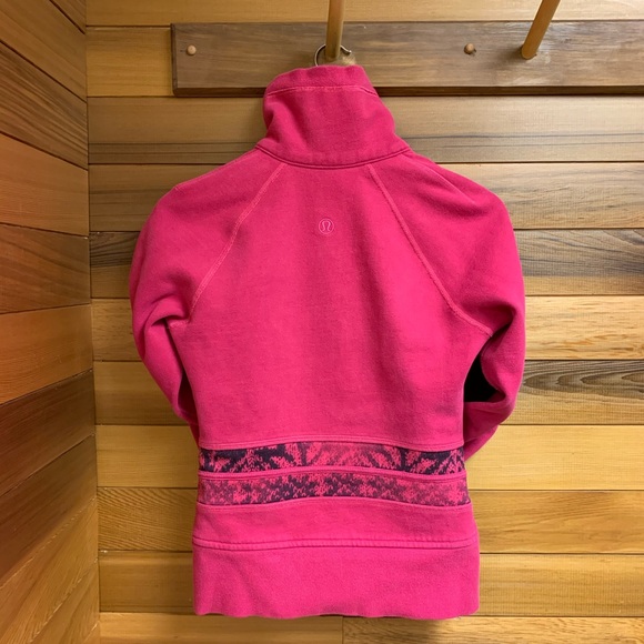 Lululemon Fine Fuchsia and Black Scuba Jacket - Picture 2 of 8